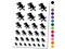 Scruffy Werewolf Dog Wolf Man Monster Halloween Temporary Tattoo Water Resistant Fake Body Art Set Collection